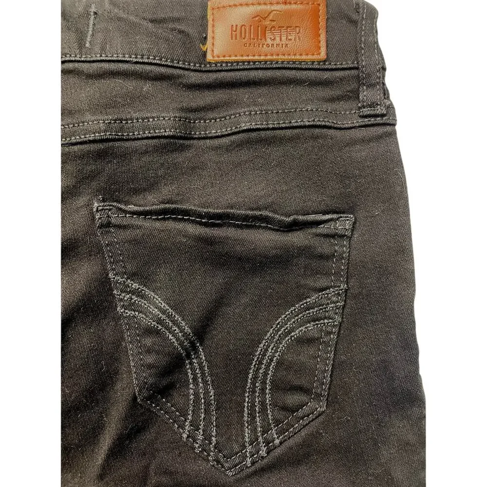 EUC - Hollister Black Super Skinny High-Rise Denim Jeans